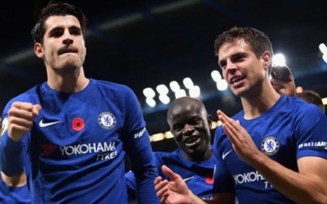 Chelsea's Azpilicueta and Morata