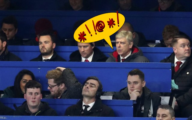 Arsene Wenger swears in Chelsea press box