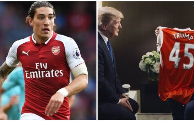 Bellerin Trump Piers Morgan tweet