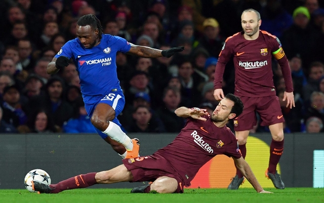 Busquets Barcelona vs Chelsea
