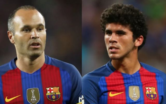 Andres Iniesta and Carles Alena