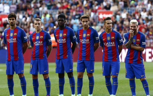 Andre Gomes Lionel Messi barcelona