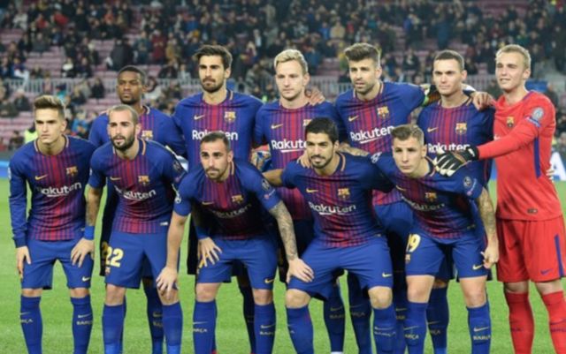 Barcelona squad Digne Gomes Alcacer Suarez VIdal