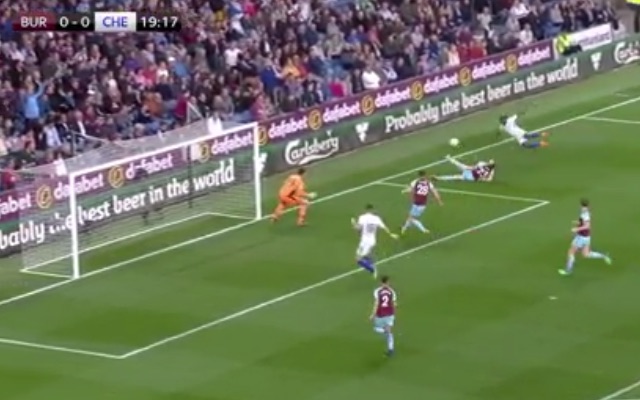 Burnley defender Kevin Long scores own goal against Chelsea