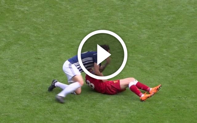 Hegazi West Brom punching Ings vs Liverpool