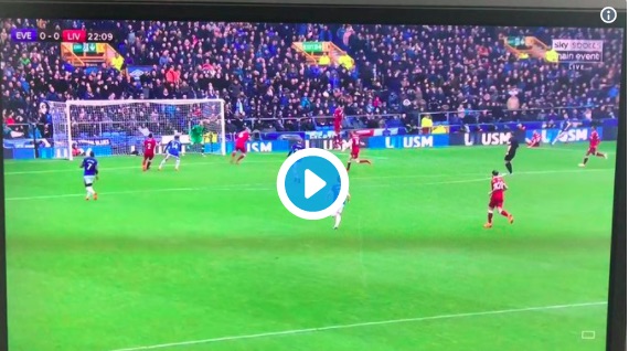 Karius save vs Everton