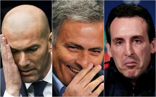mourinho zidane emery