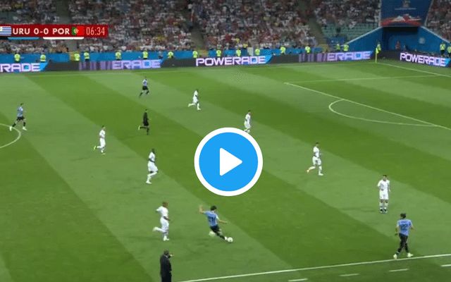 Cavani goal Uruguay Portugal