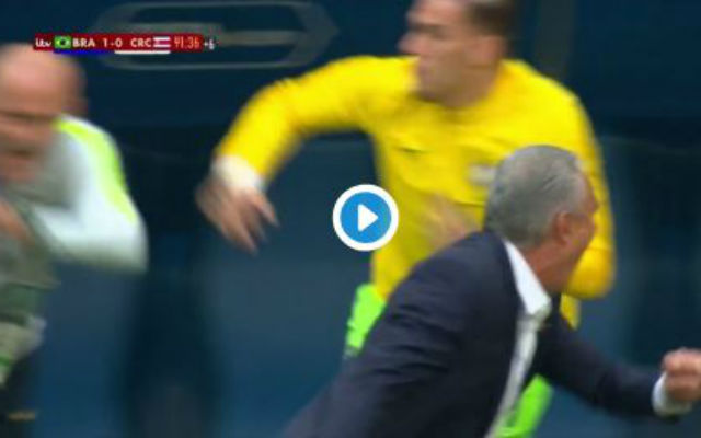 Tite celebration against Costa Rica