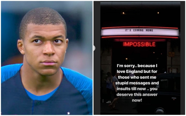 Mbappe Balotelli England World Cup jibe
