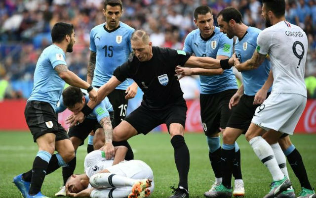 Who is the referee in the World Cup 2018 final between France and Belgium?
