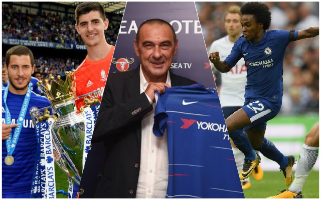 hazard courtois sarri willian
