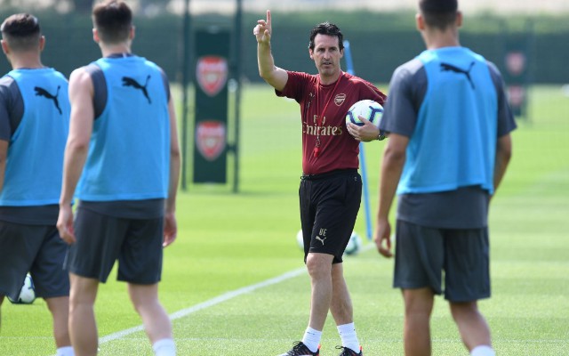 unai emery arsenal training session
