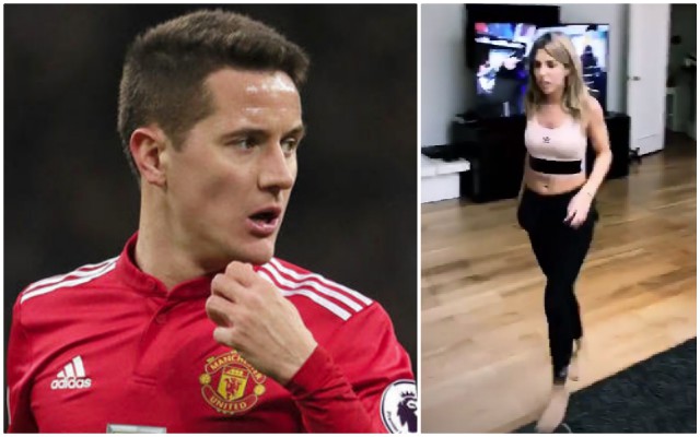 Ander Herrera’s girlfriend Isabel Collado shows off indoor football skills