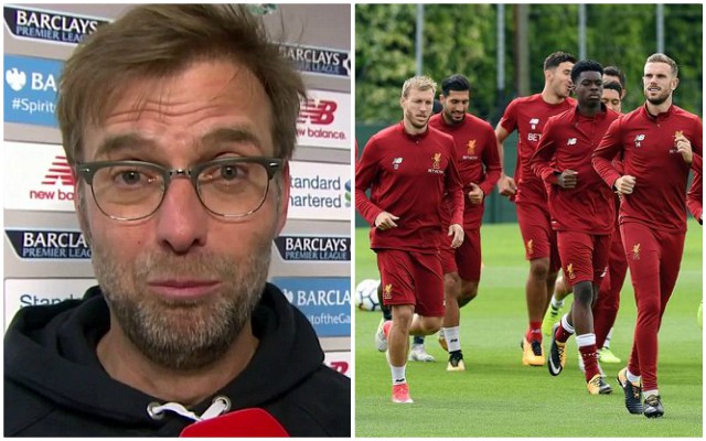 klopp liverpool training