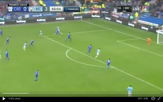 Mahrez scores first goal for City