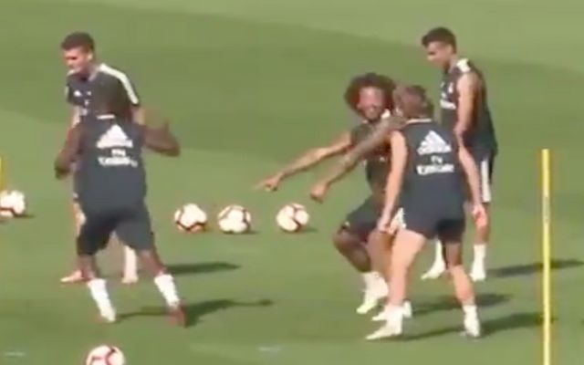 Marcelo Vinicius Modric Real Madrid training