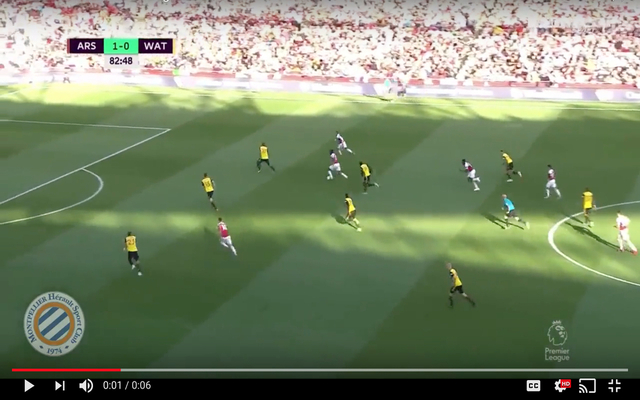 Ozil goal Arsenal 2 Watford 0