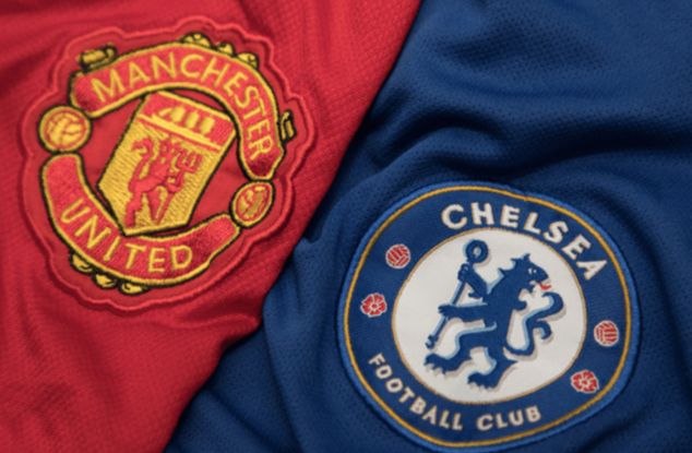 man united chelsea badges