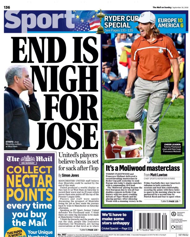 mourinho sack mail