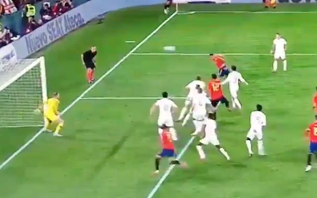 Alcacer goal Spain vs England