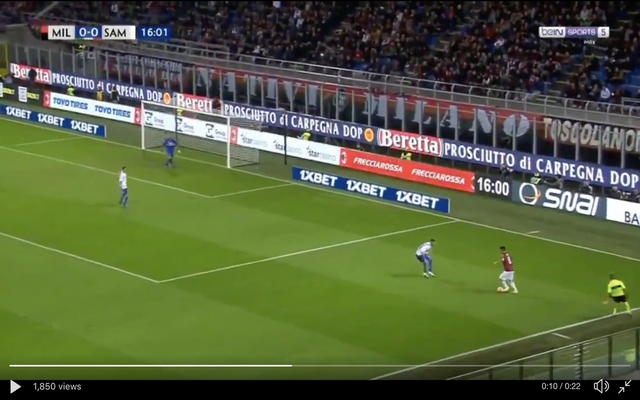 Cutrone goal vs Sampdoria