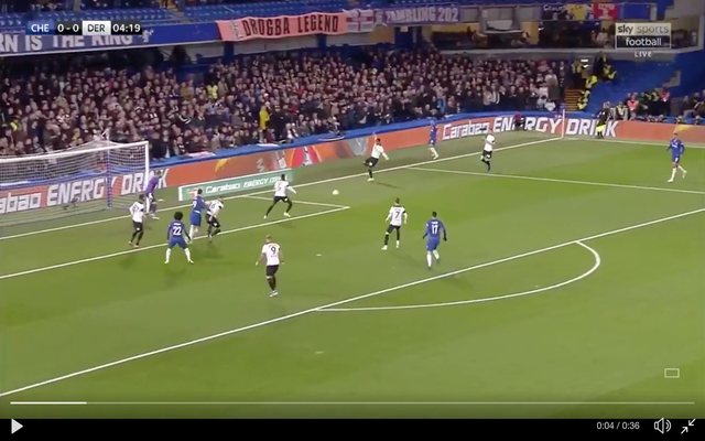 Tomori scores own goal for Derby against Chelsea