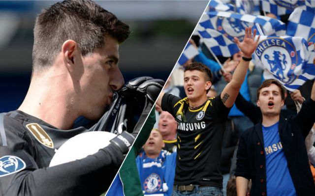courtois chelsea fans