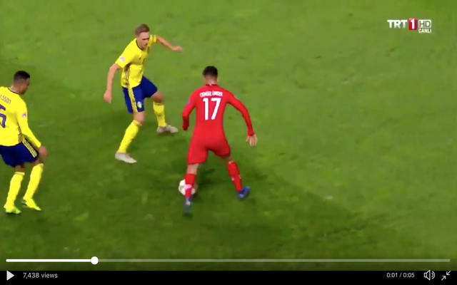 Cengiz Under skill for Turkey vs Sweden