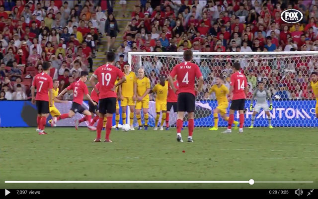 United Target Mat Ryan excellent save for Australia