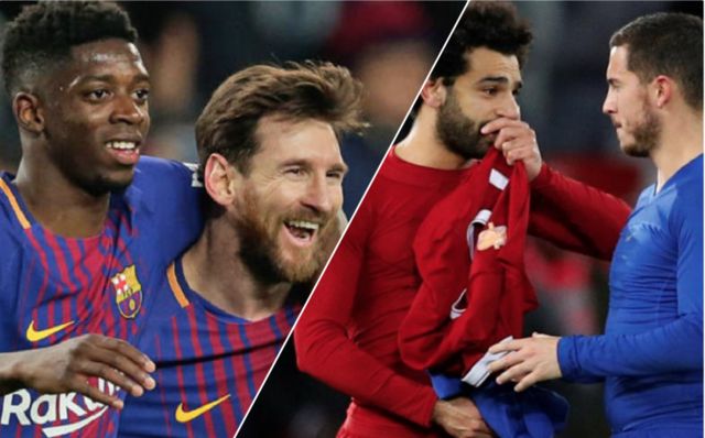 salah hazard dembele messi barcelona