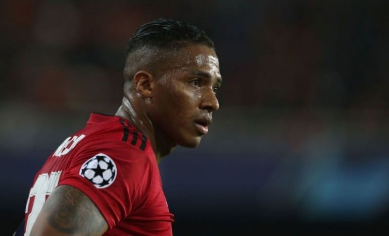 Antonio Valencia looking angry for United