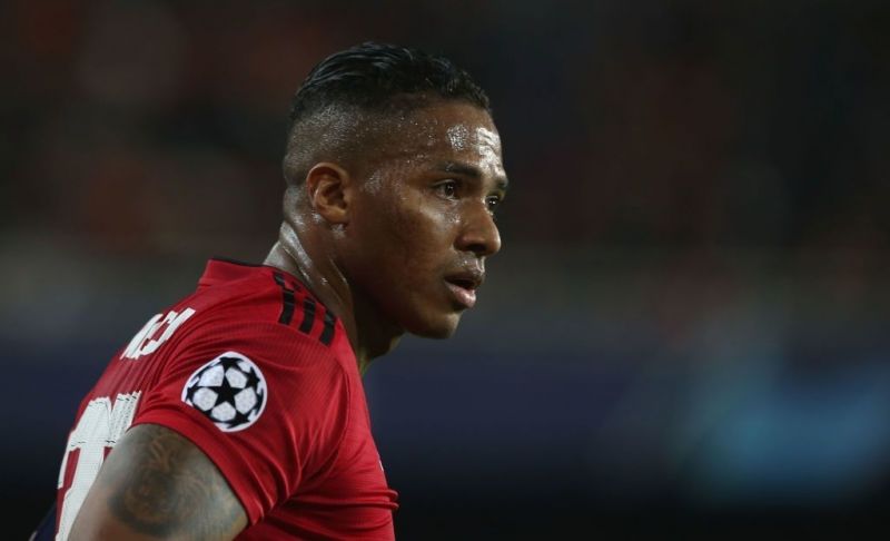 Antonio Valencia looking angry for United