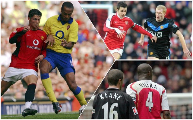 arsenal man utd ronaldo henry keane vieira scholes fabregas