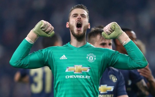 david de gea celebrates for manchester united