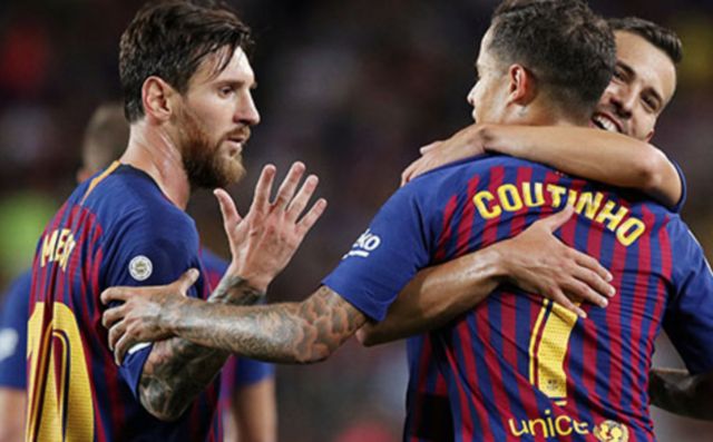 messi coutinho barcelona