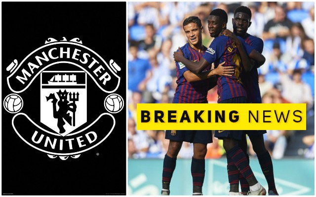 coutinho dembele umtiti barcelona man utd