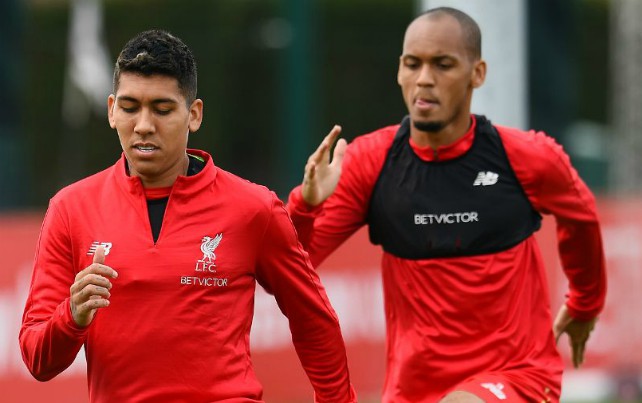 firmino fabinho liverpool training