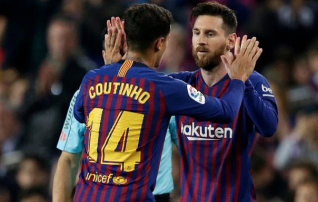 messi coutinho barcelona