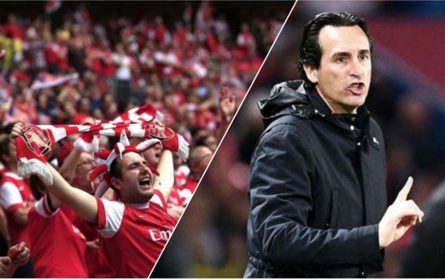 arsenal fans unai emery