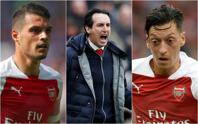 xhaka emery ozil arsenal