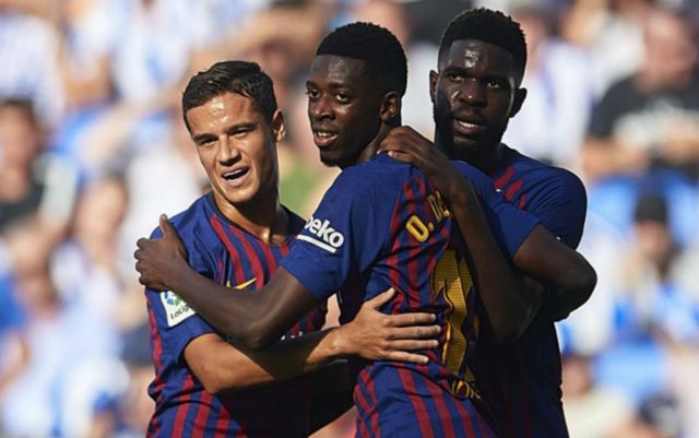 Coutinho, Dembele and Umtiti
