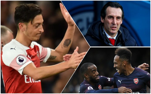 ozil emery aubameyang lacazette arsenal