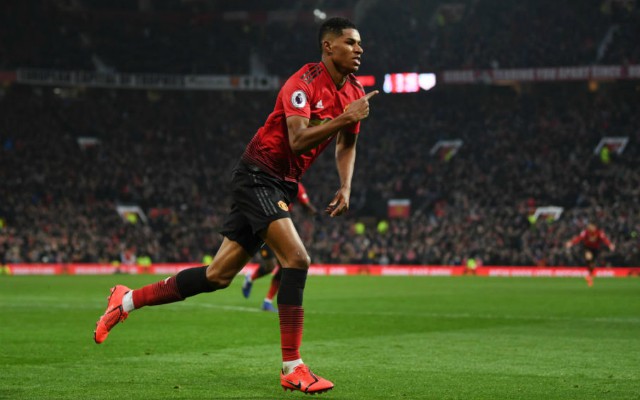 marcus rashford celebrates a goal