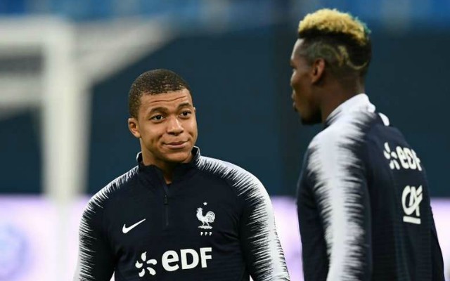 mbappe pogba france training