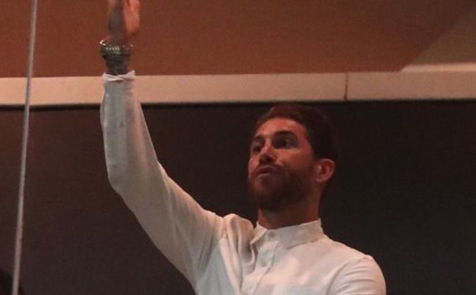 ramos watches real madrid ajax