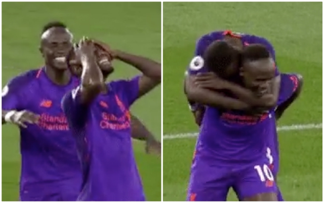Keita celebration Mane Liverpool