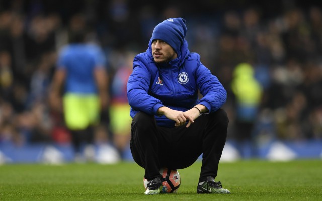 eden hazard sitting on ball