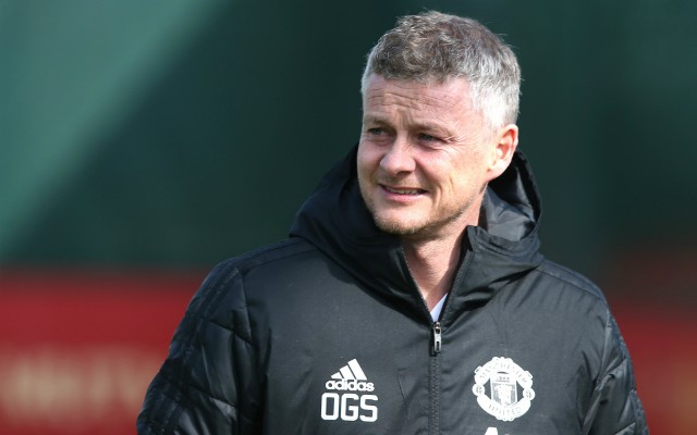 manchester united manager ole gunnar solskjaer in training