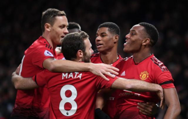 Matic, Mata, Pogba, Rashford and Martial
